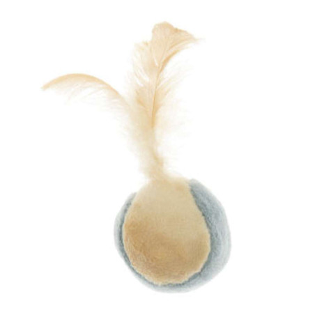 Jouet pour chat Boule en Tissu avec Plumes 5cm - IMAC - IJFBP577