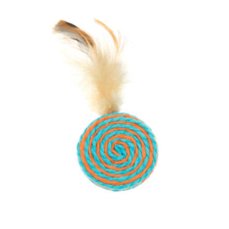 Jouet pour chat Sisal Spiral et Plume 5x15cm - IMAC - IJFBP614