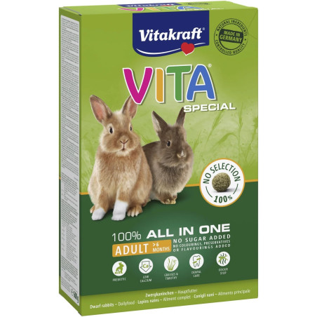 Aliment Vita Special pour lapins nains adultes 600g - VITAKRAFT - VVSAL149