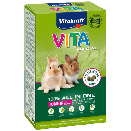 Aliment Vita Special pour lapins nains Junior 600g - VITAKRAFT - VVSJL403