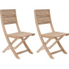 Lot de 2 chaises en acacia Solaris II