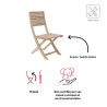 Lot de 2 chaises en acacia Solaris II