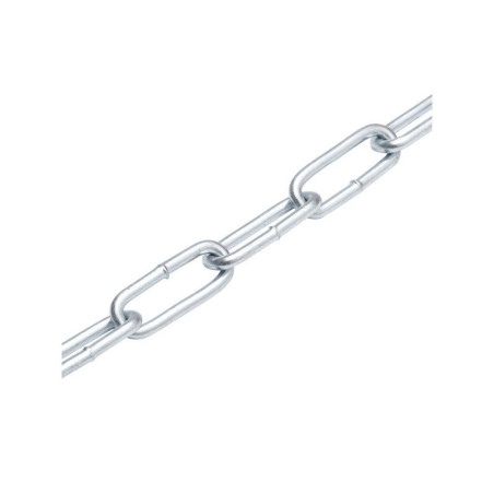 Chaîne Acier Soudée Standers, Diam.4 X L.15 Mm X L.25 M