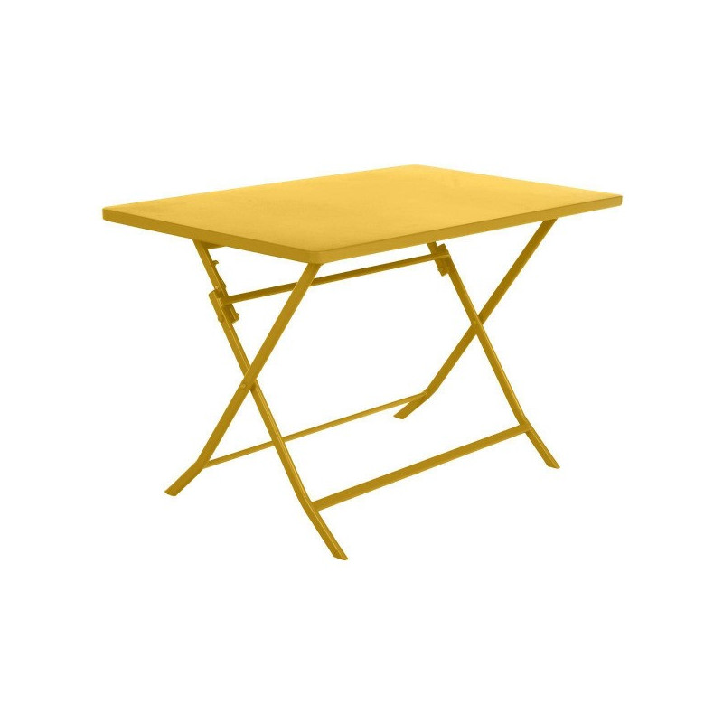 Table Jardin Greensboro Rectangulaire 4 places Moutarde