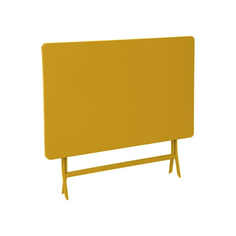 Table Jardin Greensboro Rectangulaire 4 places Moutarde