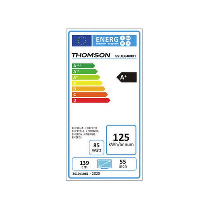 TV LED 4k UHD - THOMSON 55UE6400