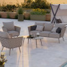 Salon de jardin - NILA NATERIAL - Gris  - 5 personnes
