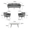Salon de jardin - NILA NATERIAL - Gris  - 5 personnes