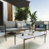 Salon bas de jardin aluminium HENIO 4 places