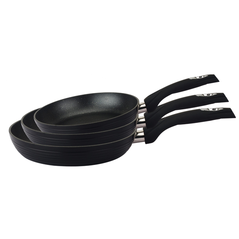 Set de 3 poêles à frire 20/24/28cm induction - ROYALTY LINE