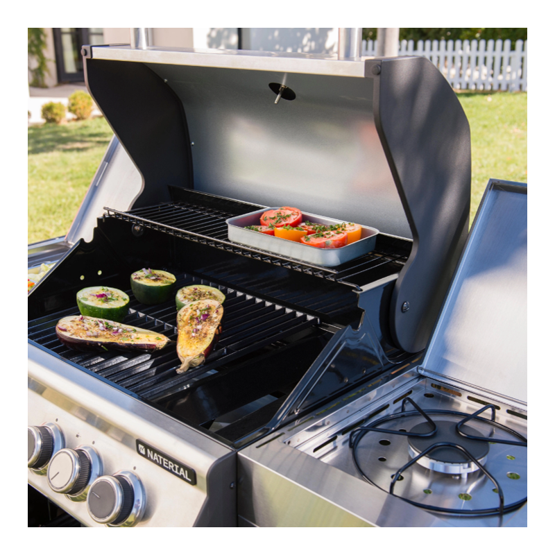 BARBECUE GAZ 3+1 BRULEURS HUDS