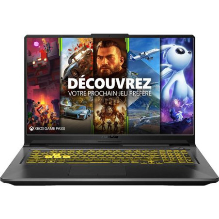 PC portable  TUF gaming 17,3" Ryzen 7 16GO 512SSD GTX1660Ti W10 - ASUS - ASUSTUF766IUH7164T