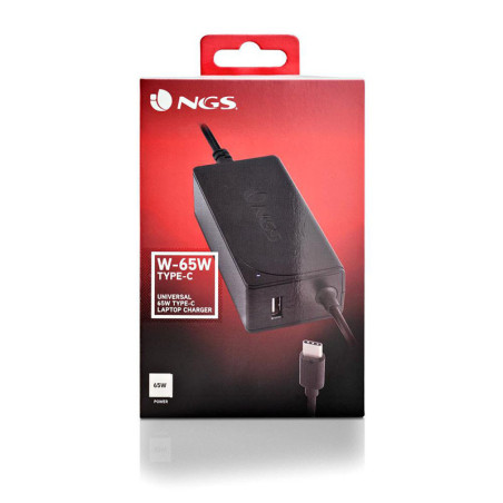 Chargeur universel pour laptop 65W USB-C 20V/3,25A Noir - NGS - 69569000052