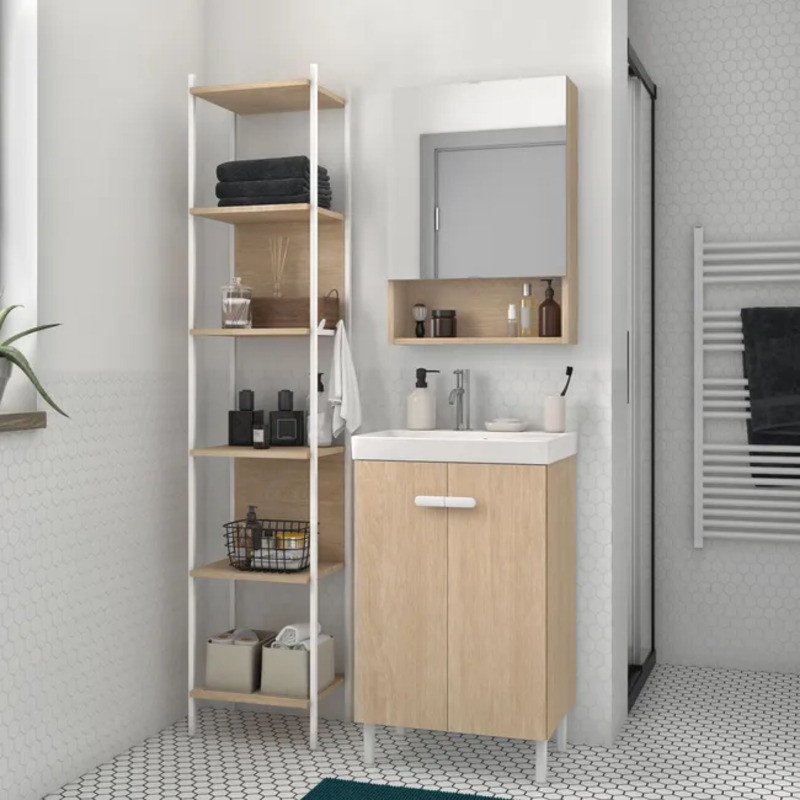Meuble sous-Vasque Easy L.50xP.40cm Chêne Naturel