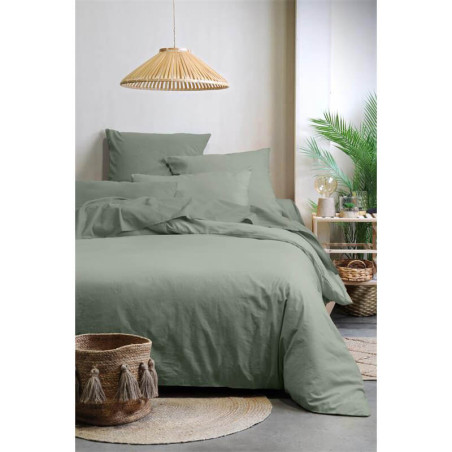 Drap plat Horizon 180x290cm Vert kaki - STOF - 22150510