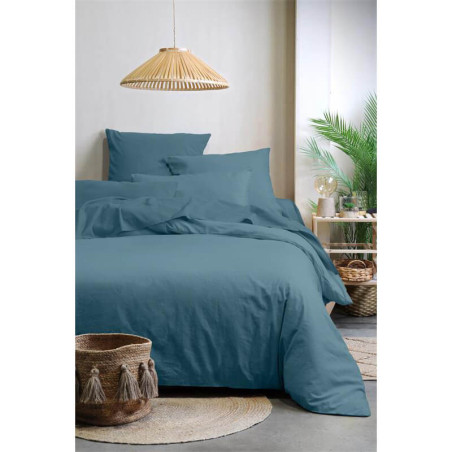 Drap housse Horizon 180x200+30cm Bleu - STOF - 22150409