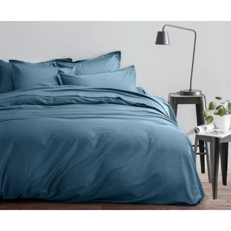 Drap housse Horizon 140x190+30cm Bleu - STOF - 22150208
