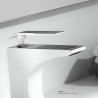 Mitigeur design Lavabo Teinte Blanche/Chromé - MAESTRO