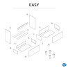 Meuble sous-vasque Easy L.70xP.40cm Blanc