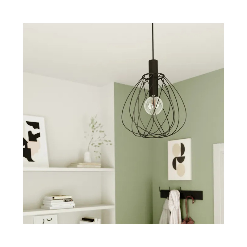 Suspension acier MERONE E27 D32 cm