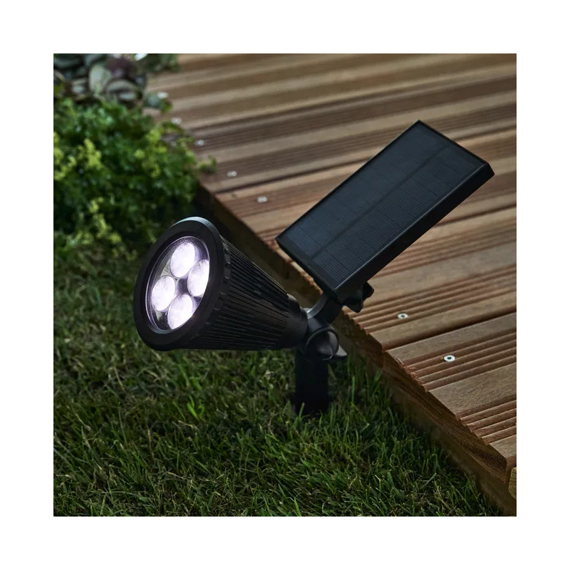 Spot à piquer solaire Riz 70 Lumen noir