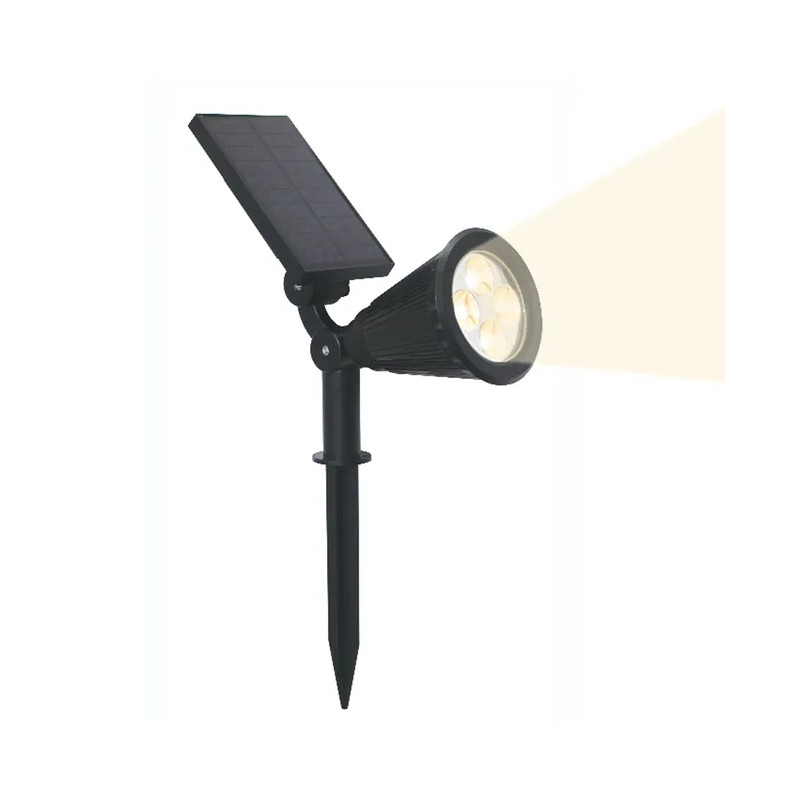 Spot à piquer solaire Riz 70 Lumen noir