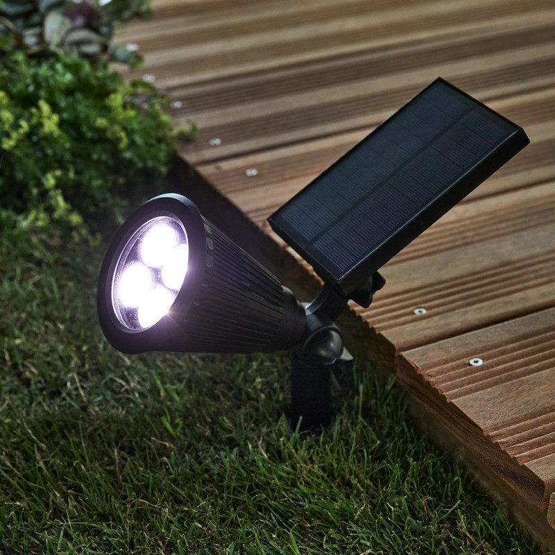 Spot à piquer solaire Riz 70 Lumen noir