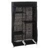 Armoire Modulable 3 Penderies / 5 Étagères Noir