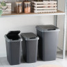 Poubelle de cuisine 45L Swing noir