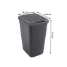 Poubelle de cuisine 45L Swing noir