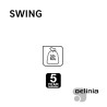 Poubelle de cuisine 45L Swing noir