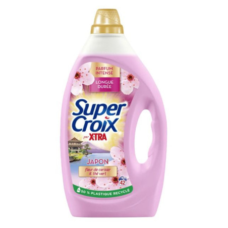 Lessive liquide Japon Fleur de cerisier & Thé vert 1,89L 42 lavages - SUPER CROIX - 36428