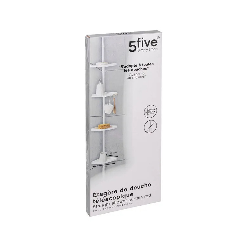 Étagère douche télescopique plastique