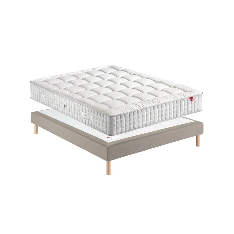 Ensemble Matelas + Sommier Tapissier Résonance 140x190 cm - EPEDA