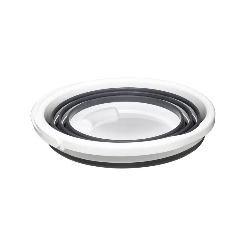 Sceau pliable 10L gris blanc