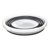 Sceau pliable 10L gris blanc