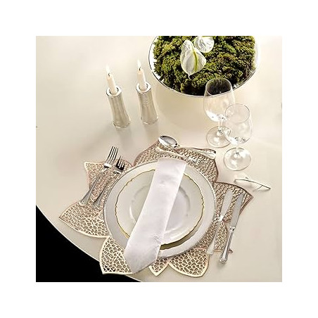 Set de Table Fleur 44cm Doré - FÉÉRIC LIGHTS & CHRISTMAS - 152721D