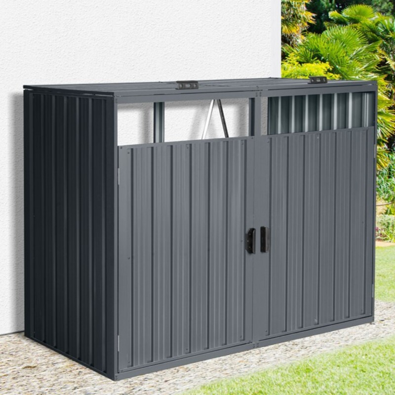 Abri de jardin poubelle