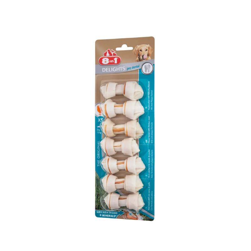 Friandise Os à mâcher dental delights XS - 8IN1 - TCHG1