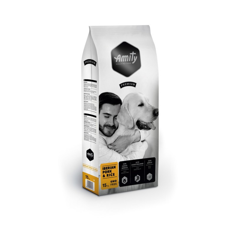 Croquettes pour chien adulte Dog Iberian pork & rice 15kg - AMITY PREMIUM - AMIDPIBPO15