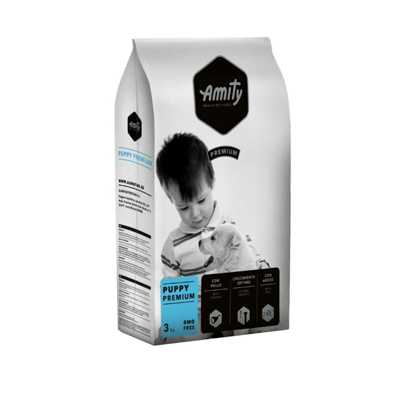 Croquettes pour chiot au poulet & riz 4Kg - AMITY PREMIUM - AMIDPPU3