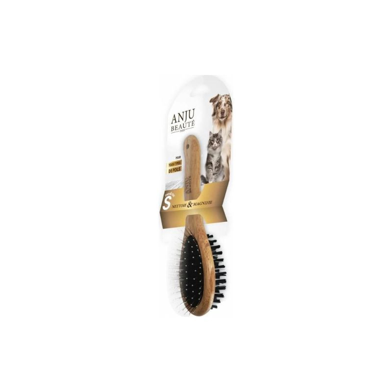 Brosse double pour chien & chat taille S - ANJU - ANJC03