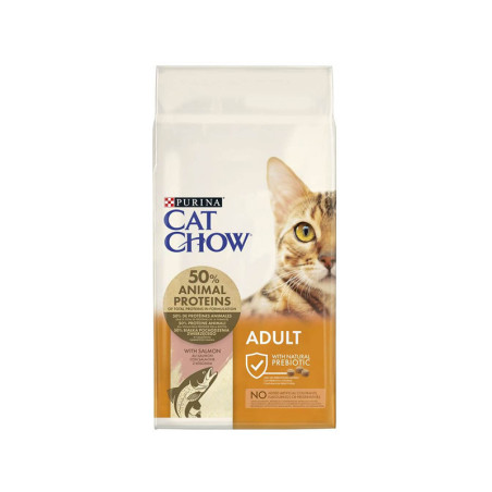 Croquettes pour chat adulte Purina saumon 10Kg - CAT CHOW - WCATCHOWS10