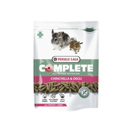 Croquettes Complete riche en fibres pour chinchillas & dègues 500g - VERSELE LAGA - HAN122