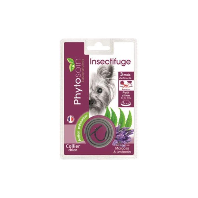 Collier Insectifuge pour chien margosa/lavandin 30cm - PHYTOSOIN - RCV140