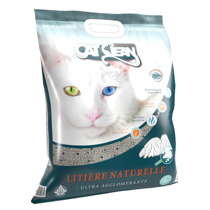 Litière pour chat Bentonite 4kg - CAT CLEAN - CHW5