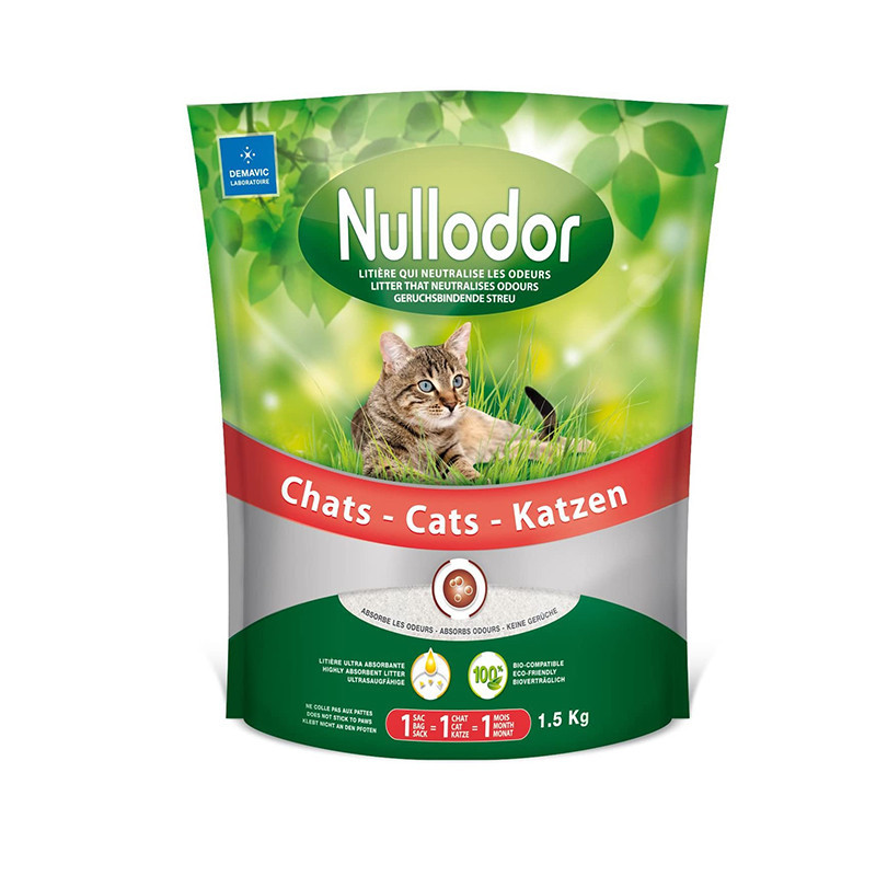 Litière pour chat en silice 1,5kg - NULLODOR - CHW10