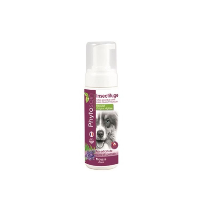 Mousse insectifuge pour chien 150mL - PHYTOSOIN - RCV130