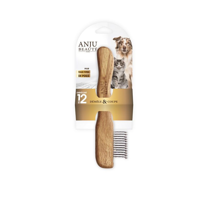 Peigne demeloir pour chien & chat 12 lames - ANJU - ANJC18