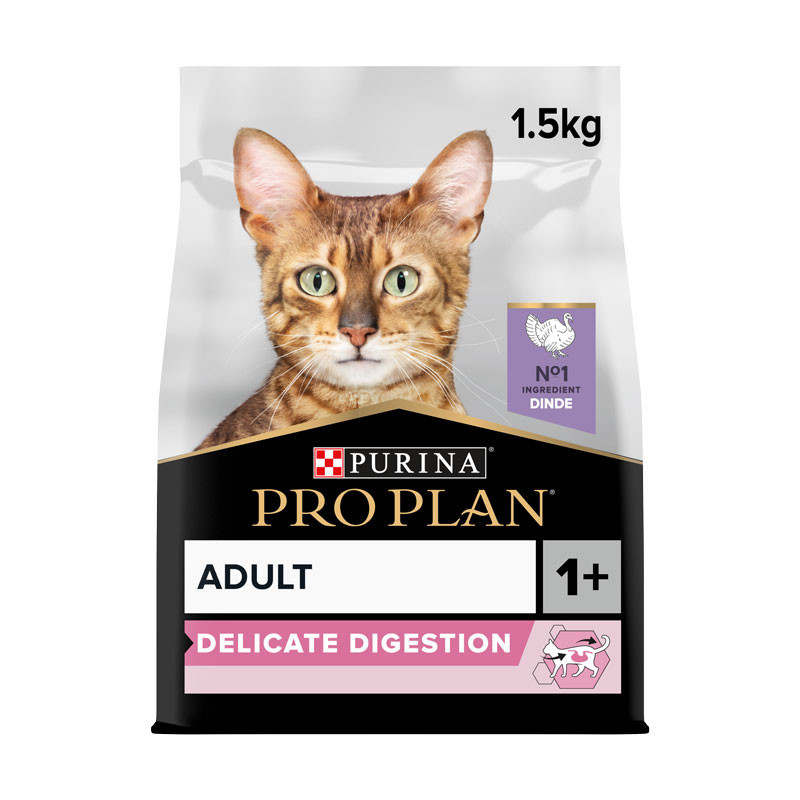 Croquettes chat adulte delicate dinde 1,5kgs - PRO PLAN - WCATDELI1